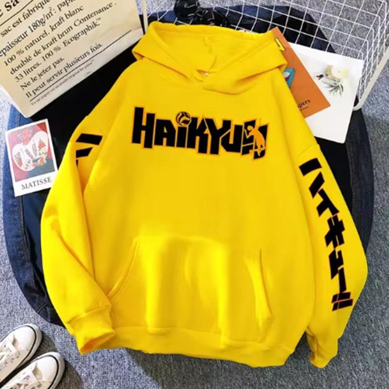Japan Anime Haikyuu Manga Drucke Hoodies Herren 2025 Neuer Stil Hoody Hip Hop Fleece Sweatshirts Rundhals Pullover Niedliche Kleidung