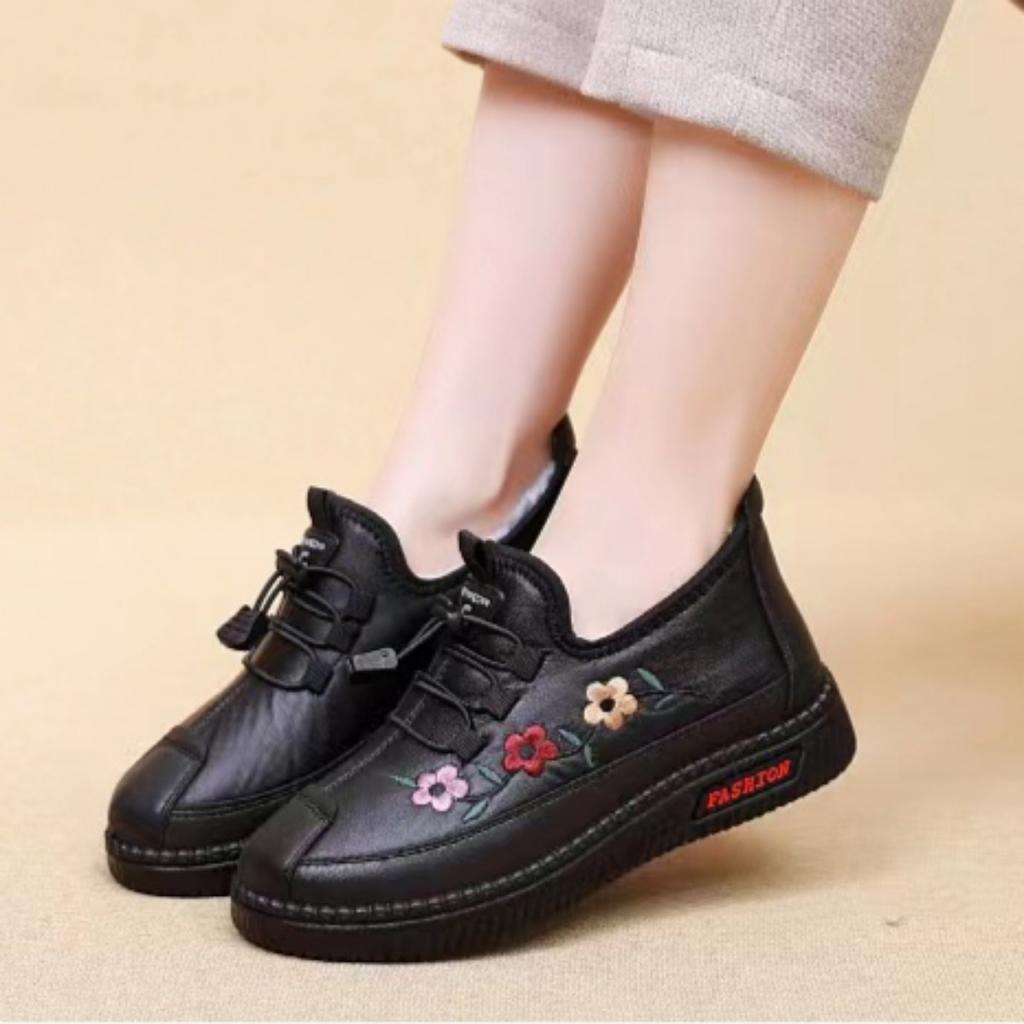 Damen, Rutschfeste Baumwollschuhe, Plüsch- und Verdickte Schuhe, Warme Schuhe, Flache Schuhe, Dicke Schuhe, Bequeme Schuhe, Atmungsaktive Schuhe