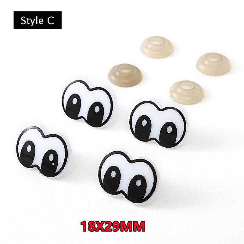 New 10PCS Cartoon Plastic Toy Eye Safety Toy Eyes & Soft Washer for DIY Plush Doll Findings Amigurumi Crochet and Diy Clay Decor