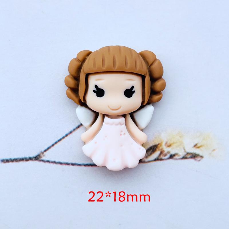 20Pcs New Cute Resin Mini Cartoon Princess Flat Back Cabochon Scrapbook Kawaii Diy Embellishments Accessories A103