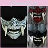 Devil Warrior Hannya Half Face Mask Realistic And High-quality Cosplay Prop