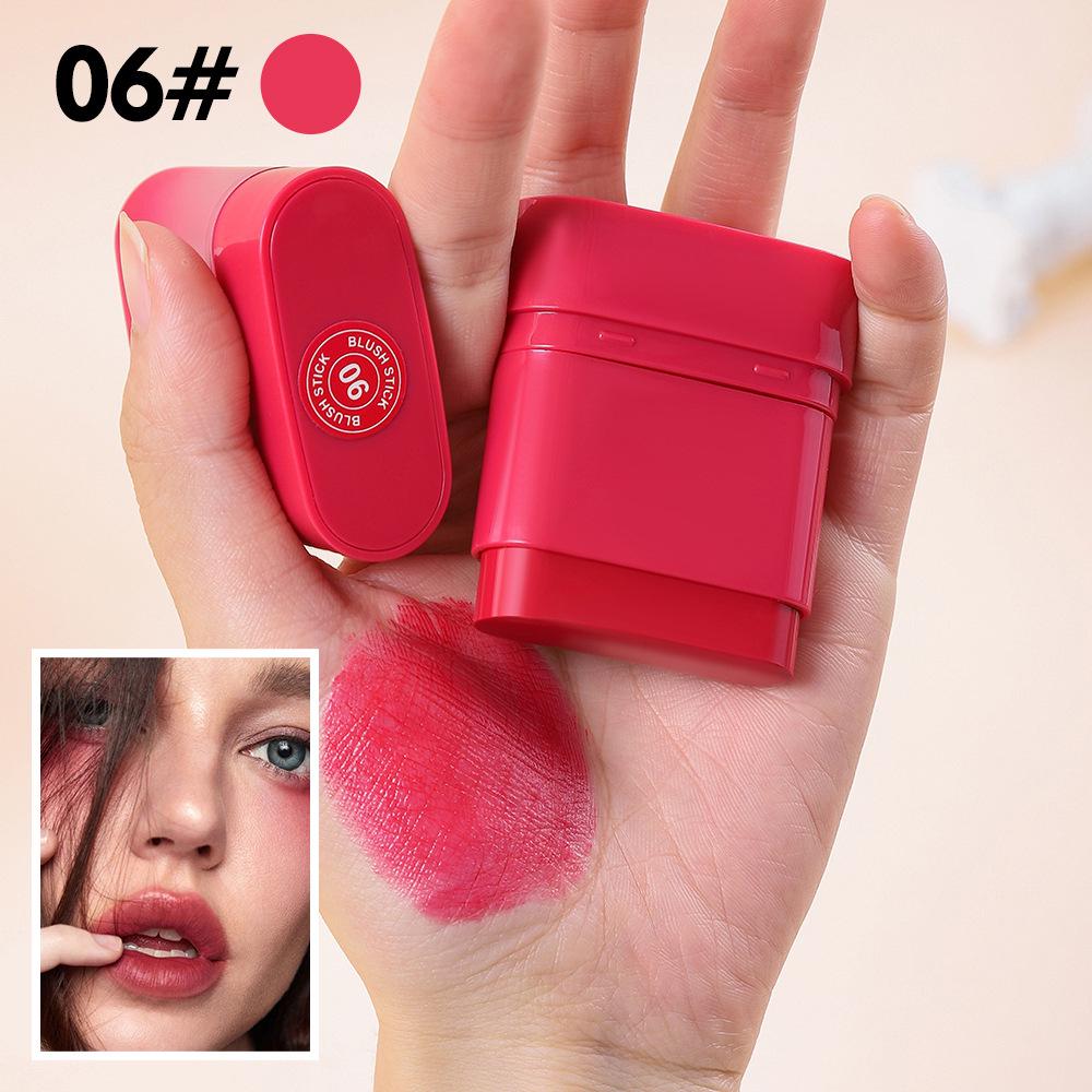 

Эксклюзивный румяна-стик двойного назначения: Матовый контурирующий и осветляющий крем для губ и щек