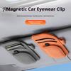 Car Eyewear Storage Accessory Sun Visor Glasses Holder, Eyeglasses Hanger Clip, Luxury Interior Organization Leatherette Sunglasses Universal