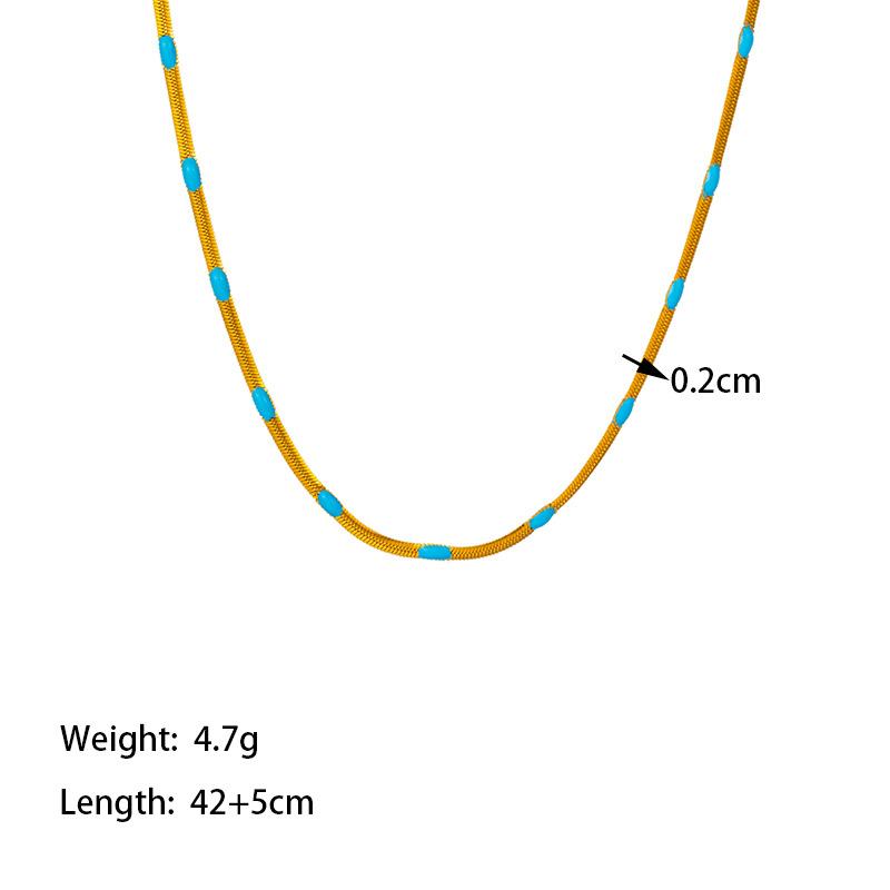 

Модное простое нишевое ретро этническое ожерелье в стиле позолоченный титан сталь универсальный высококачественный смысл ключица цепочка женское