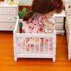 1:12 Puppenhaus Miniatur Babybett Holzwiege Kinderzimmer Möbel Modell