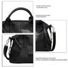 Damen Boston Tasche Weiches PU-Leder Mode Reise Tasche Große Kapazität Schultertasche Schwarz Eine Größe