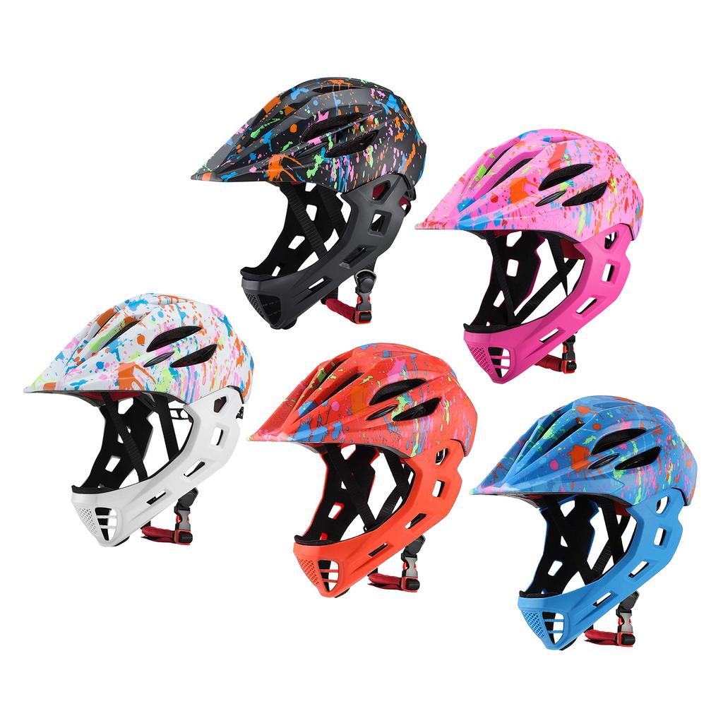 Adjustable Breathable Kids Bike Helmets Toddler Lightweight Full Face Bike Helmets with LED Light