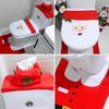 1-5Sets ChristmasToilet Seat CoverDecorations Christmas Elf Toilet Seat Cover Set ChristmasBathroom Decor Xmas Home Indoor Decor