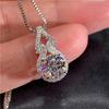Classic Moissanite Gourd Pendant Necklace for Women