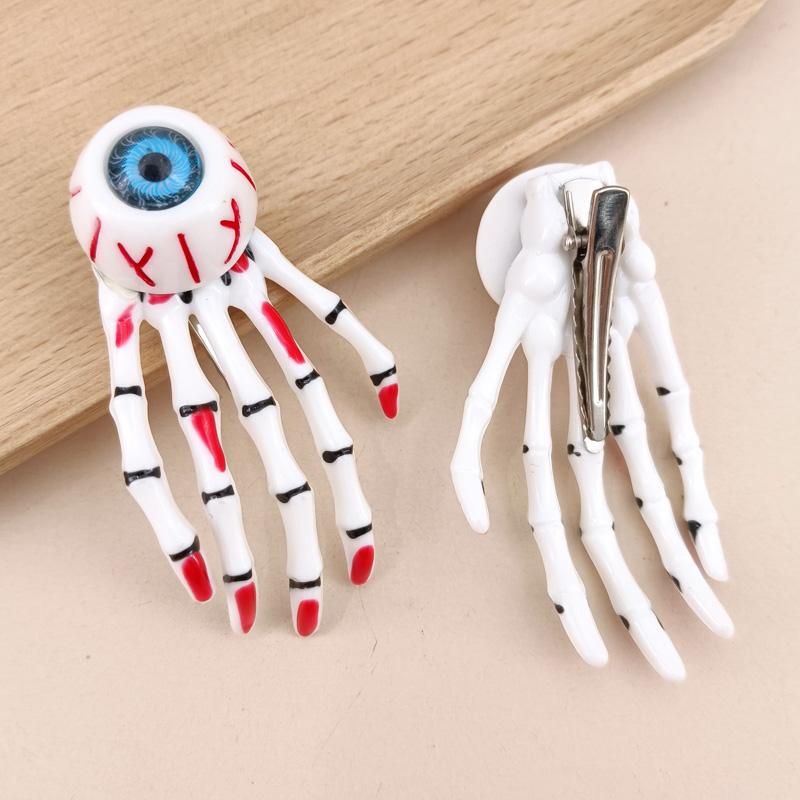 1/2Pcs New Creative Skull Hand Bone Hairpin Gripper Ghost Skeleton Hair Clips Hairclips Bone Claw Hair Accessories Gift Hairclip