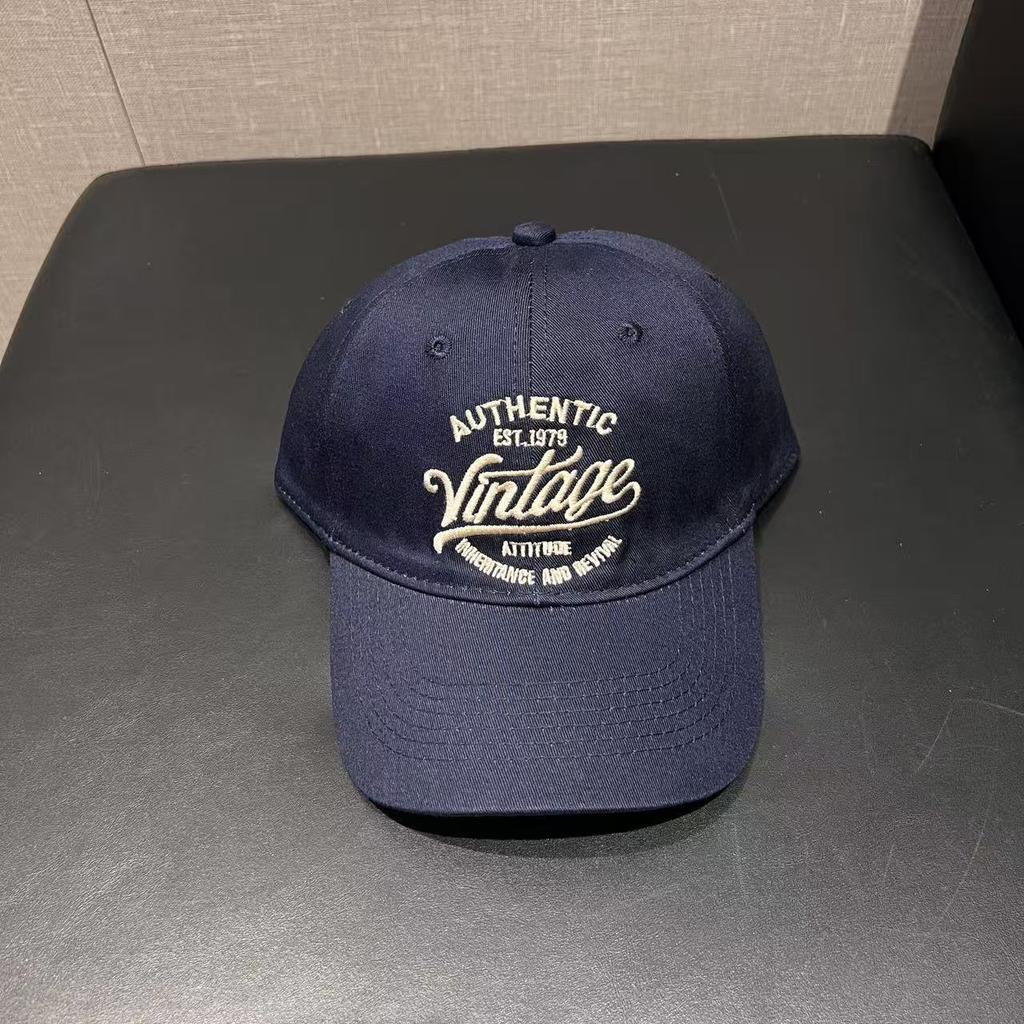 Vintage Embroidered Cap Three-dimensional Letter Embroidered Baseball Cap Personalized Letter Men's and Women's Hats Sun Hat
