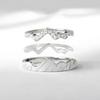 High-End S925 Sterling Silver Layered Mountain Peak Ring for Women - Micro-Inlaid Fashion European and American Style Index Finger Jewelry.