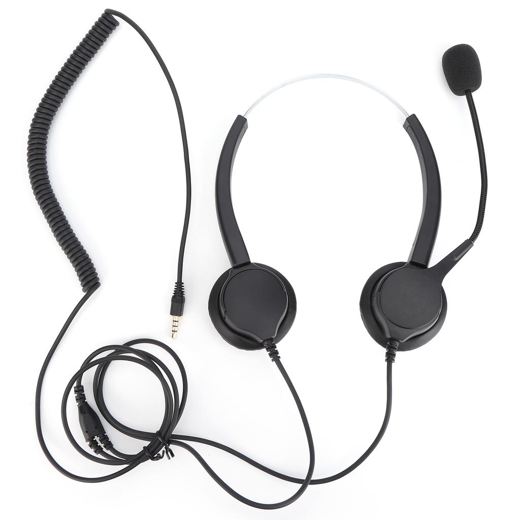 Telephone Headset Business Office Call Center Corded Headset for Landline desktop PhonesVH500D 3.5 (Binaural)