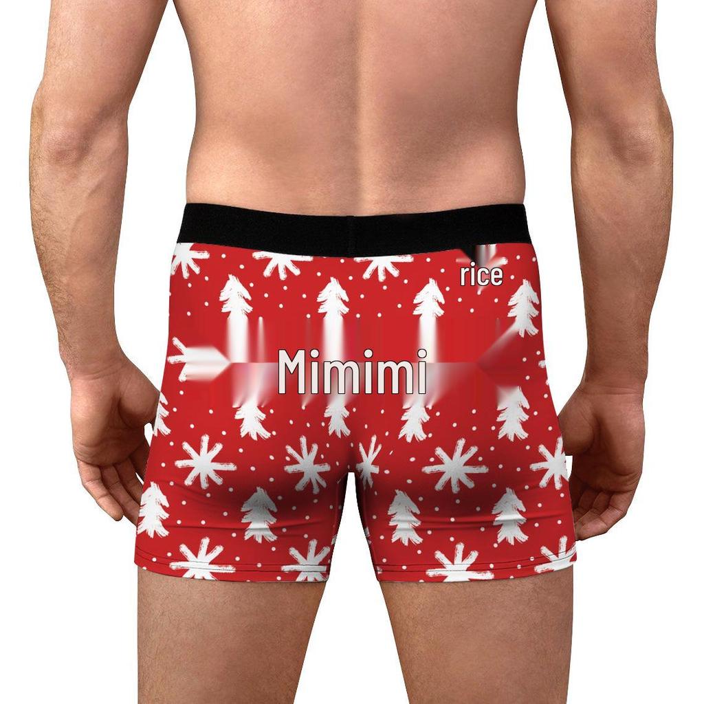 2024 Herren Kreative Weihnachts-Print Boxershorts