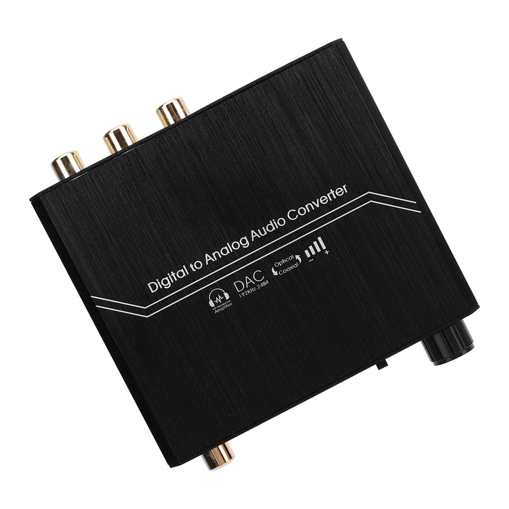 Convertidor de Sonido Digital a Analógico de 192KHz con Ajuste de Volumen Óptico Digital Coaxial a Estéreo Analógico RCA Jack de 3.5mm