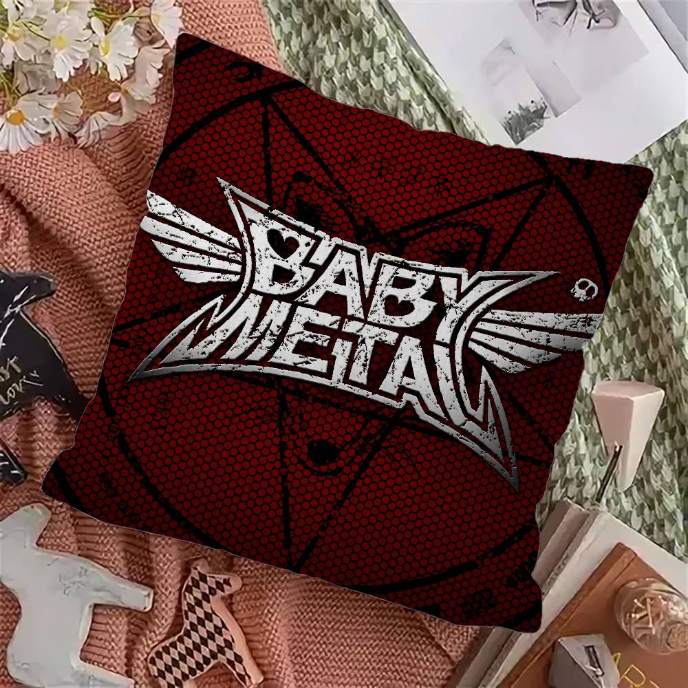 Japanese BBABYMETAL Band Music Cushion Cover Car Throw Pillow Case For Sofa Car Christmas Gift xcm xcm