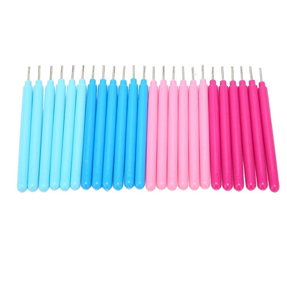 24pcs 4 Colors Assorted Paper Quilling Tools Quilling Slotted Tool Handmade Craft Projec