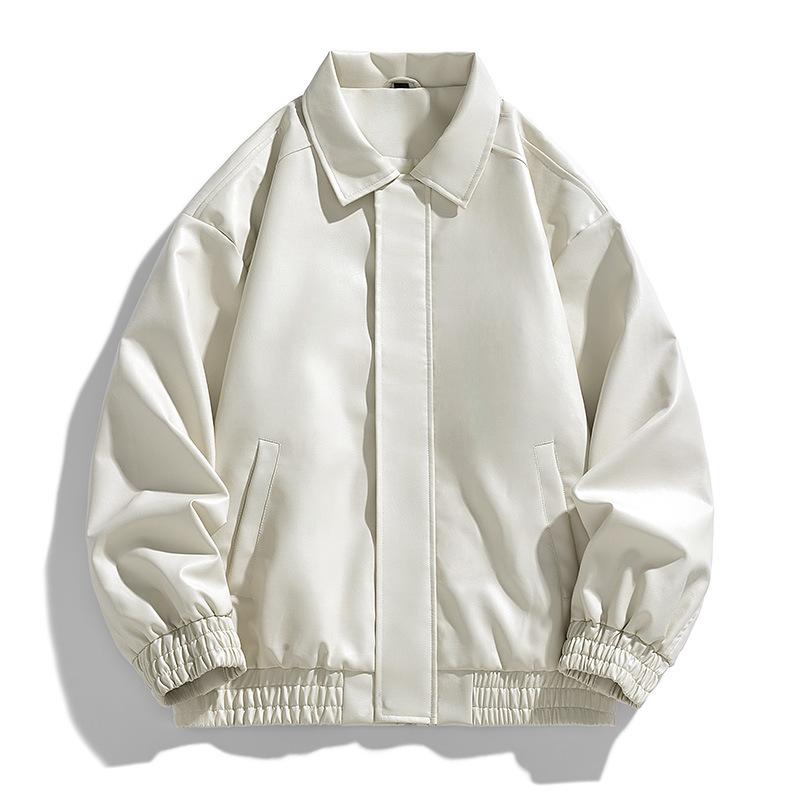 Мужская новая коричневая кожаная куртка для пары — фото 7