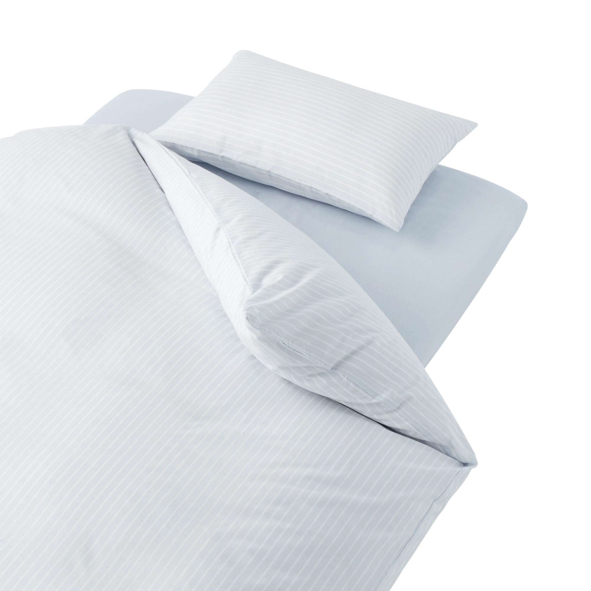 

MUJI futon cover blue single duvet 83814052 Quick-drying 3-piece set, stripes, size, cover, sheets, pillowcases,