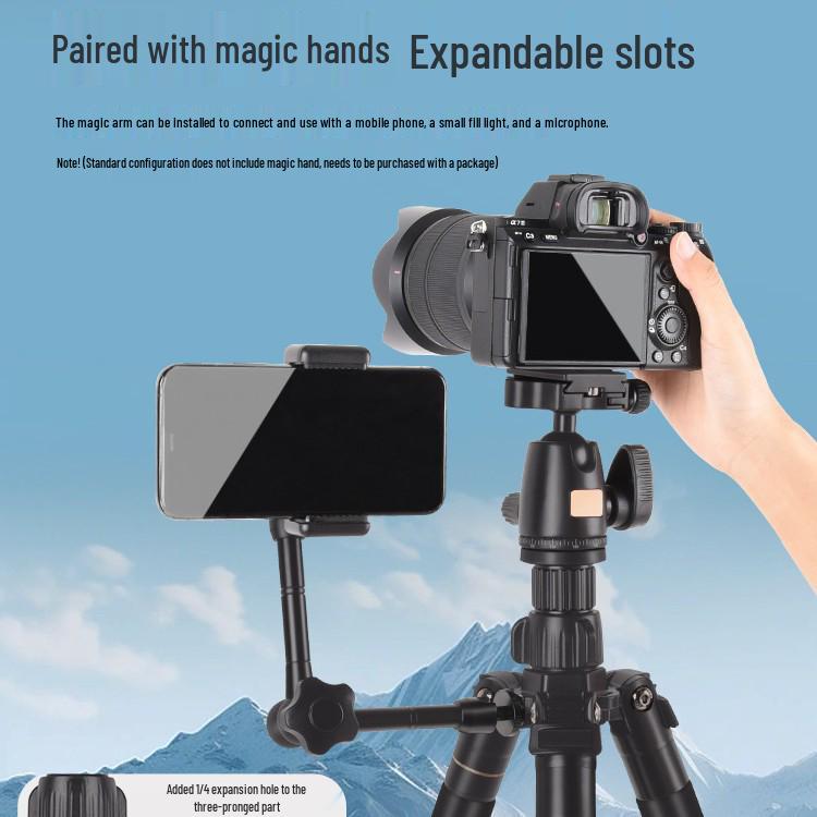 Lightweight Era Q330P Travel Selfie Tripod: Portable Camera Tripod for DSLR/Mirrorless Photography and Videography.