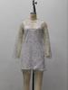 2025 Women's Two-Piece Suspender Dress with Bubble Beads & Mesh