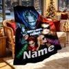 Custom Name Personalized Batman Print Blanket, Home Decor, Bedroom, Sofa, Camping, Couch, Gifts for Birthday Christmas