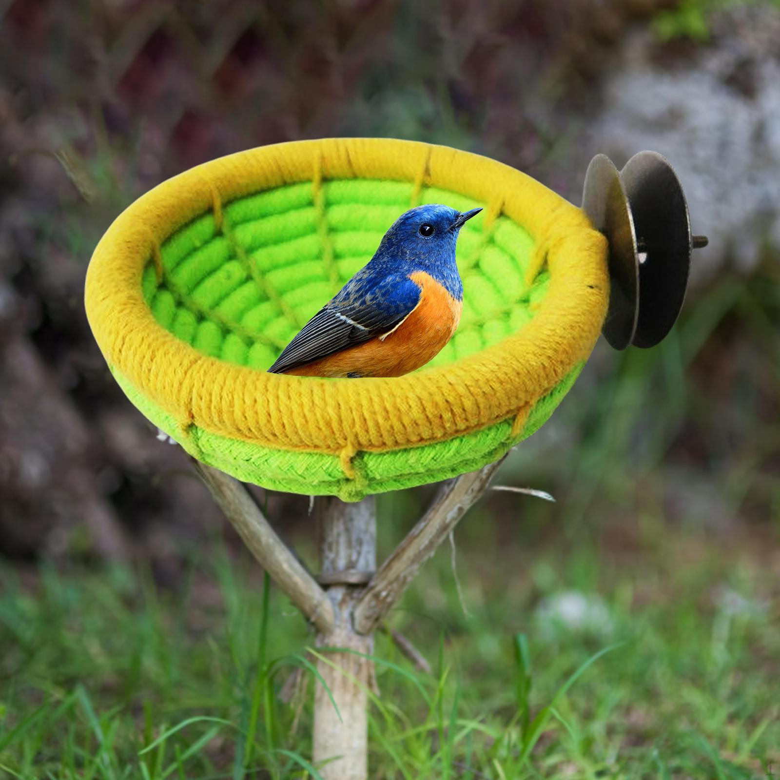 

Hanging Bed Toys Cave Cage Rope Hut for Cockatoo Pet Supplies зелений
