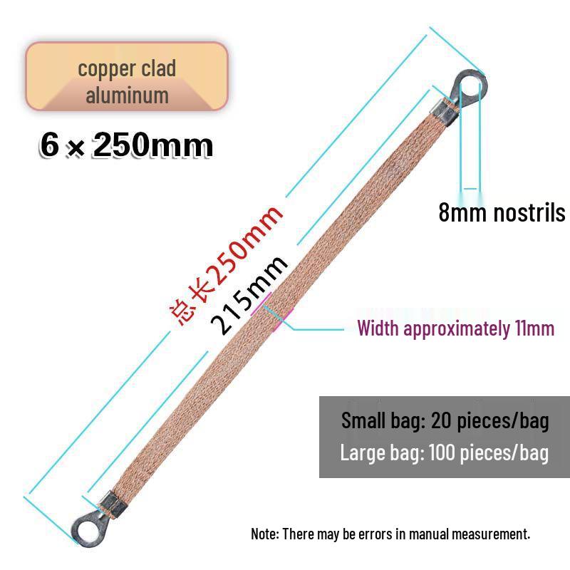 High Voltage Anti-Static Braided Jumper Wire for Grounding and Connecting