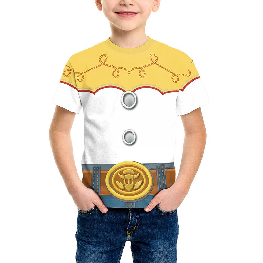 Toy Story Jessie Cosplay Kids Denim Print T-shirt Costume Small (110 cm)