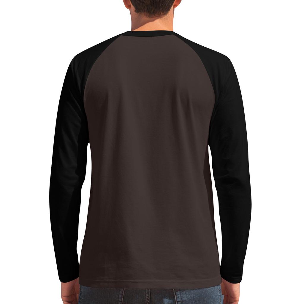 Herren Rundhals Langarm T-Shirt Top