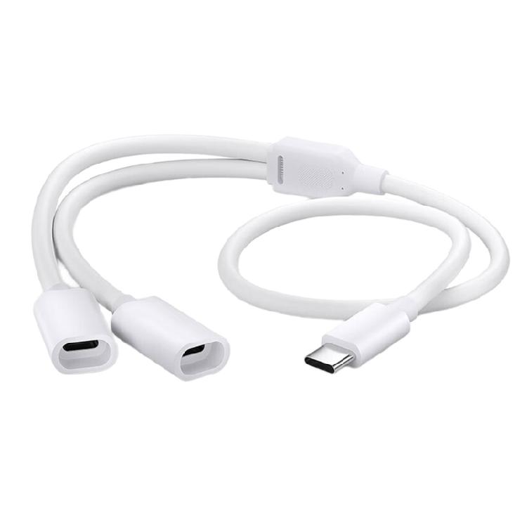 

Double Panel Solar Security Camera Charging Cable Type C Splitter For Outdoor Monitoring Power Supply Installation білий