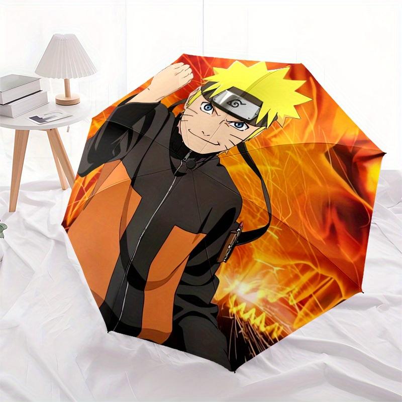1pc Naruto, Fire Themed High-quality Umbrella,Automatic Opening and Closing Umbrella,Multi-functional Umbrella G0811128