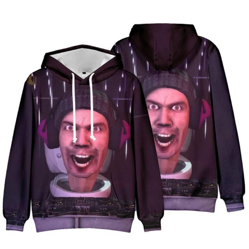 Skibidi Toilet Funny Casual Hooded Sweatshirt Creative Game Print Multiple Styles To Choose From