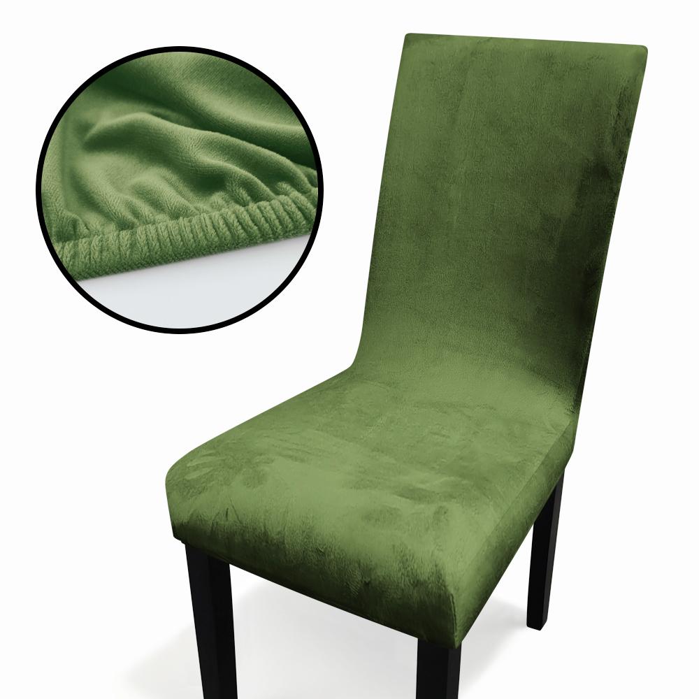 Velvet Home Dining Seat Protector Premium Velvet Chair Cover Thickened Solid Color Stretchable Full Coverage Chair Covers 2026