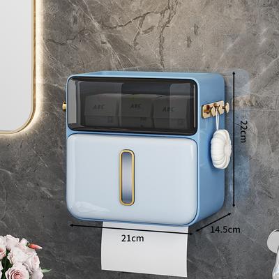 Wall Mounted Tissue Box Waterproof Toilet Tissue Storage Box Wall-Mounted Tissue Box Retro Styler Bathroom Paper Tissue Holder