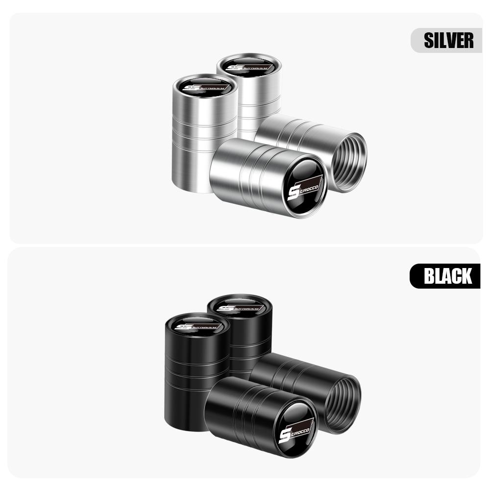 4PCS 3D Metal Car Wheel Tires Valve Caps Tyre Dust Cover For Volkswagen Polo Sharan Golf Scirocco Touran Touareg VW GIT Tcross BA5