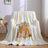 Cat With Fish Flannel Blanket Warm Soft Halloween Christmas Couch Warm Cozy Decorative Decor Gift For All Season