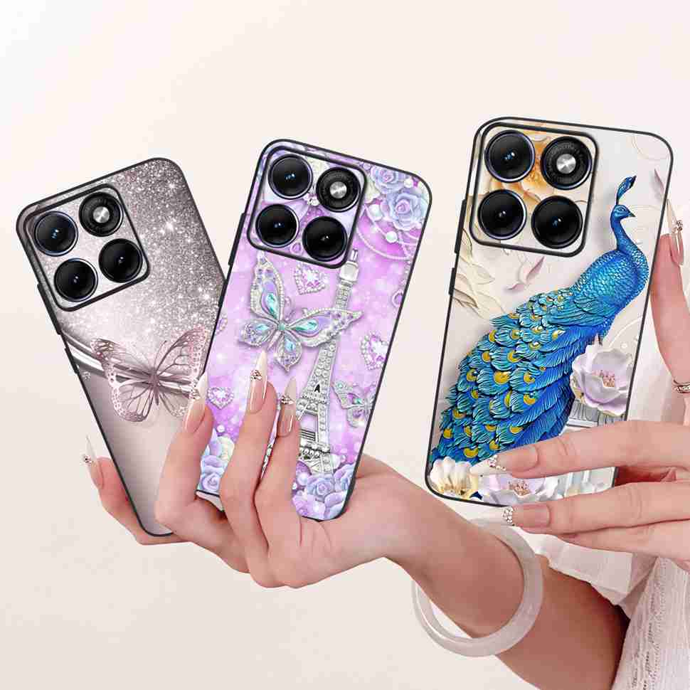 For Motorola Edge 70 Fusion 5G Case Cartoon Cat Panda TPU Black Cover For XT2605-1 XT2605-2 XT2605-4 Soft Silicone Phone Cases