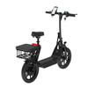 Electric Scooter with Seat Rear Basket 500W Motor LCD Display Foldable Frame for Urban Commuting