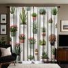 2pcs HD indoor pot pot Green plant decorative curtain Green digital printed curtain home decoration style decoration living r
