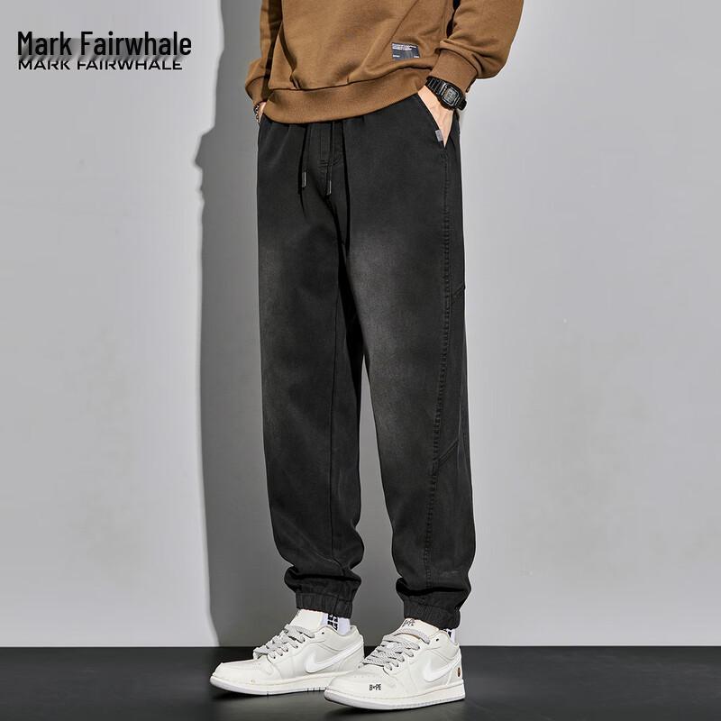 Mark Fairwhale Men's American Retro Loose Jogger Pants