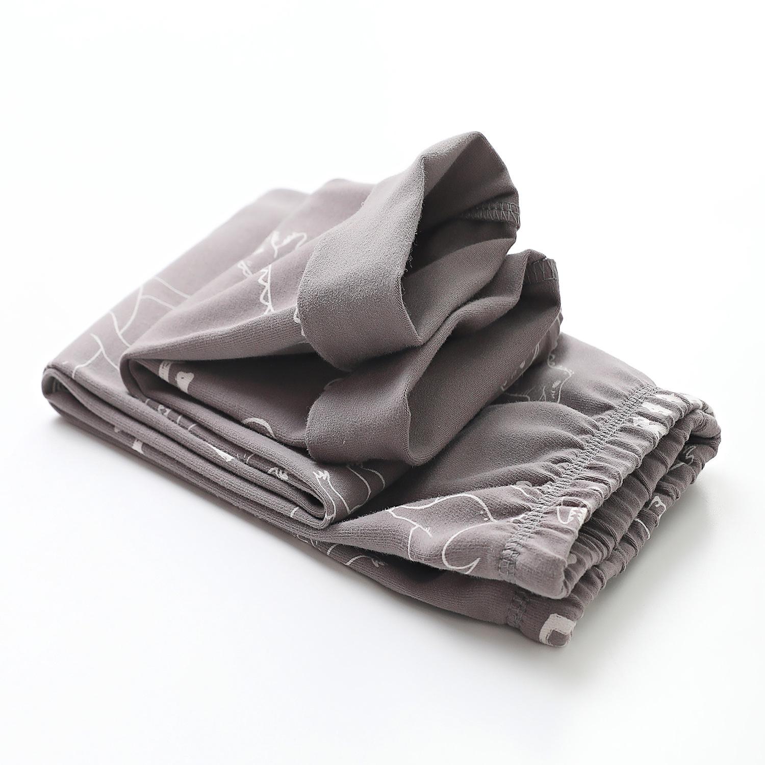 

Детские весенне-осенние хлопковые эластичные брюки - Принтованные для девочек и мягкая одежда для сна для мальчиков 100 (80-90cm)