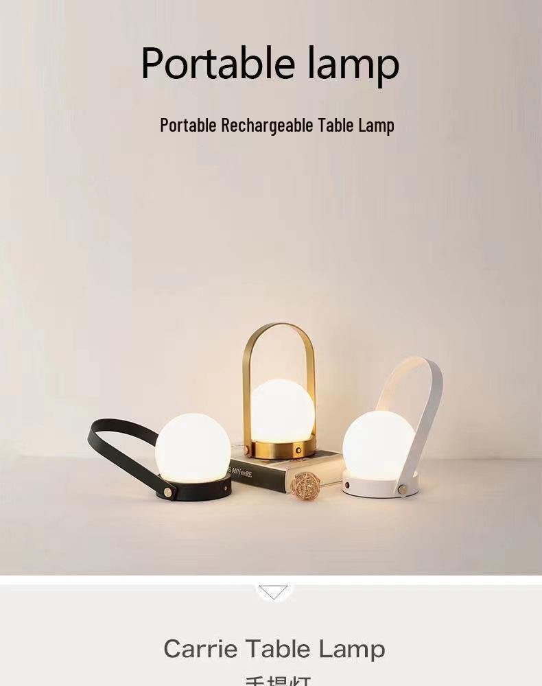 Nordic Postmodern Touch LED Bedside Lamp with USB Charging & Eye Protection