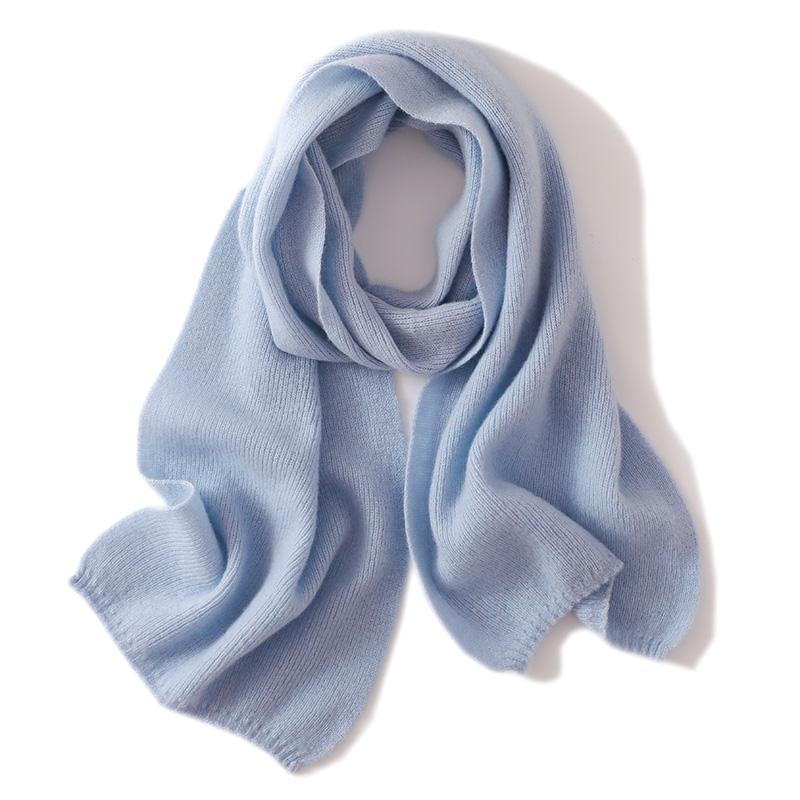 Winter Women Scarf Warm Shawls and Wraps Lady Solid Female Hijab Wool Pashmina Foulard Knit Scarves