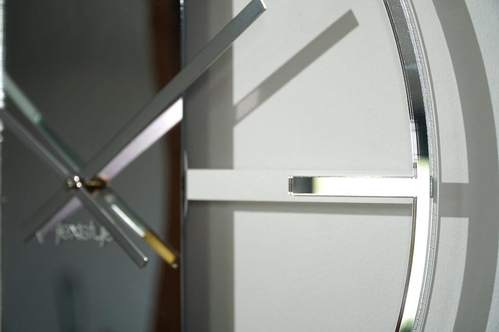 Unique metal mirror wall clock 50cm