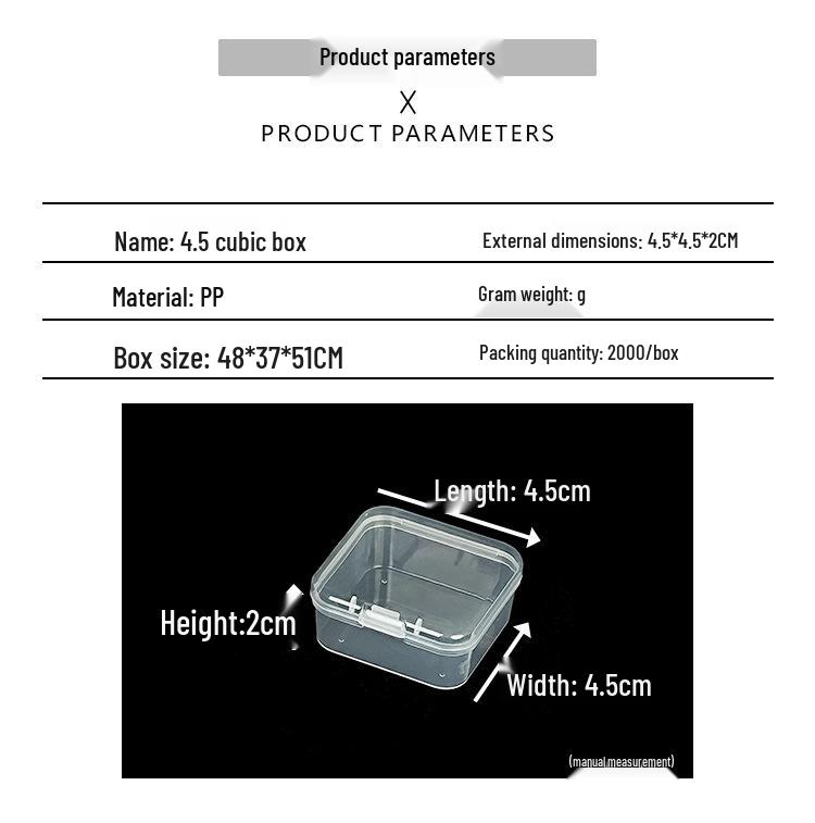 Cutie de depozitare și afișare pentru feronerie din plastic transparent