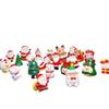Santa Claus and Snowman Mini Figurine Ornament - Christmas Kid's Decoration