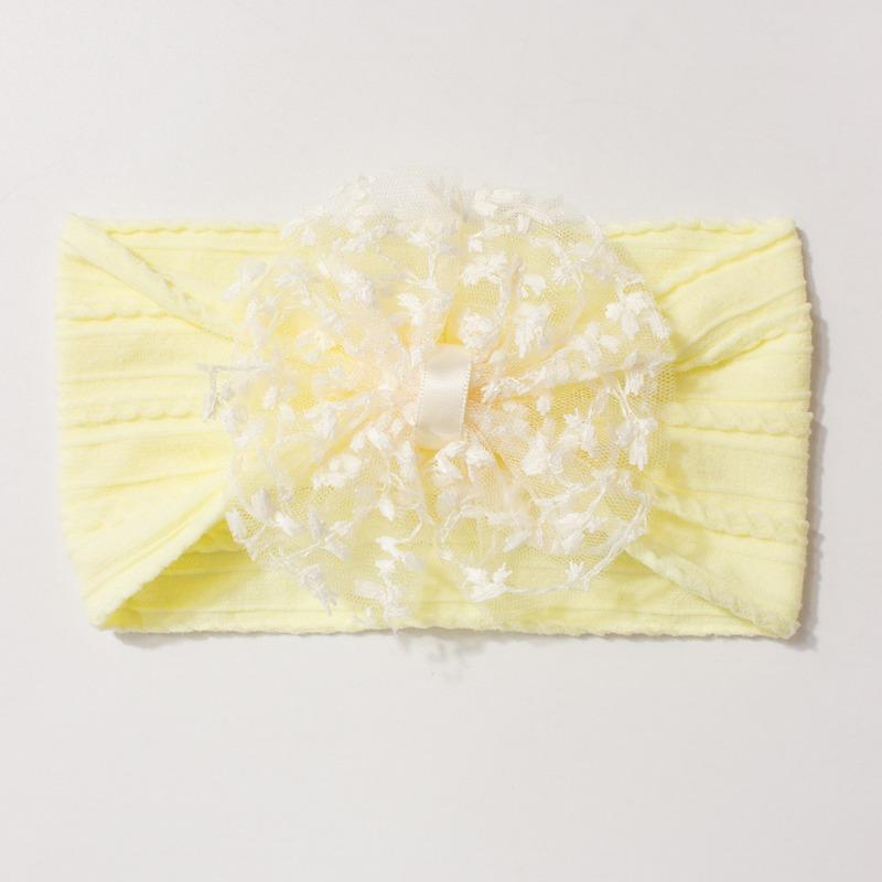 New Jacquard Baby Elastic Headband, Cute Lace Bow Children's Headscarf, Thin Baby Headband