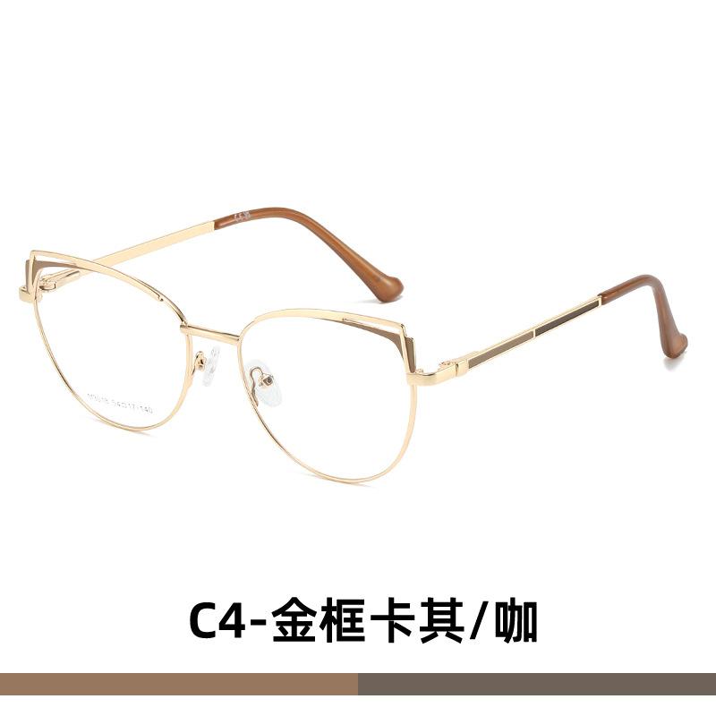 M European and American gold silk fashion trend retro ins lady beautiful flat glasses can be matched with myopia glasses