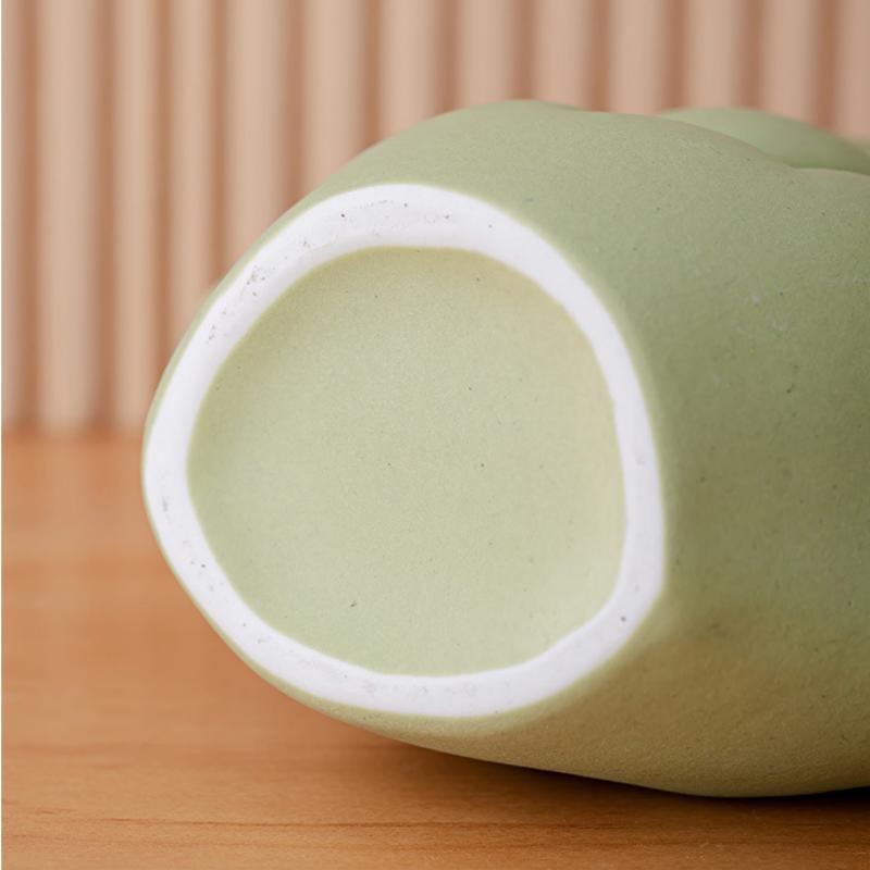Ceramic Vase Fluffy Wrinkled Texture Creative Flowerpot Flower Vase Decorative Ornaments Home Decoration Accessories